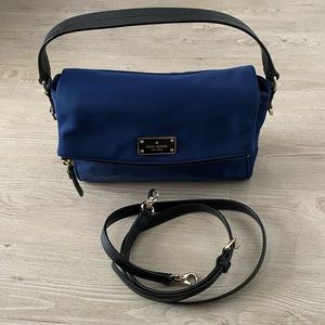KATE SPADE navy blue nylon crossbody small perfect condition! AUTHENTIC
